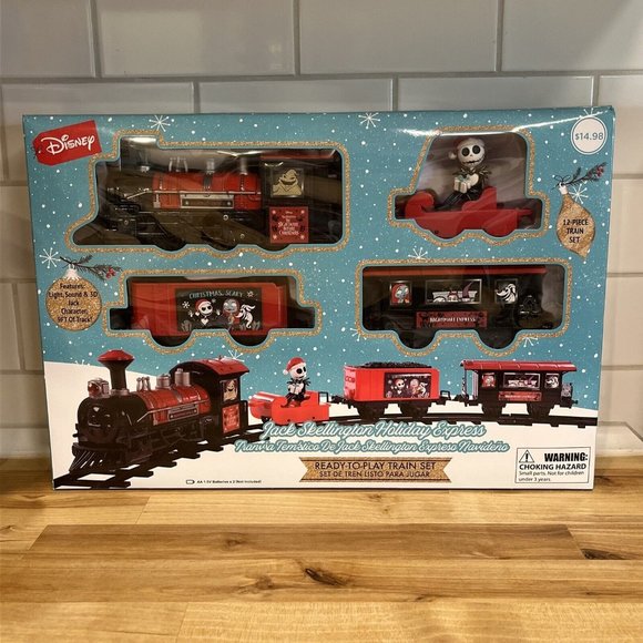 Jack Skellington Holiday Express Train Set Disney The Nightmare Before Christmas - Picture 1 of 12